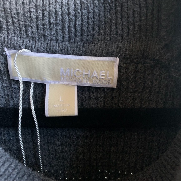 MICHAEL KORS CASUAL WAFFLE KNIT COWL NECK SWEATER - Picture 5 of 12